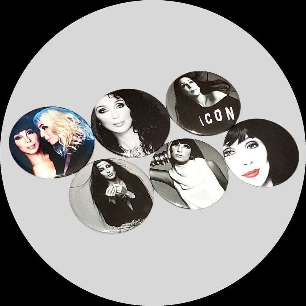 Cher Photo Magnet Set LGBTQ Art 80's Music
